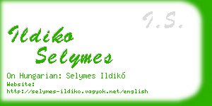 ildiko selymes business card